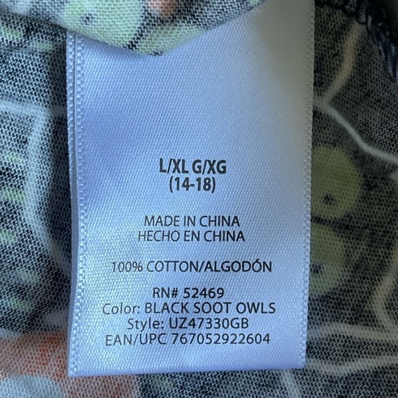 Halloween owl sleepwear night gown dress tunic new with tags XL 14-18 mumu - Picture 12 of 12